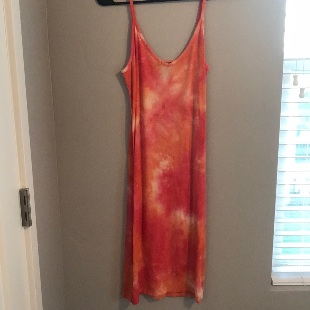 Fun, tie dye, body con dress